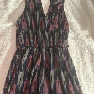 Lush Black and Pink Patterned Mini Dress